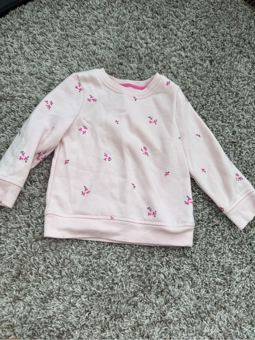 Cat & Jack Light Pink Floral Crewneck Sweatshirt